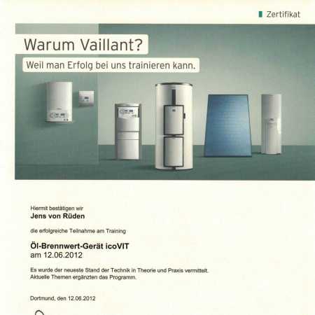 Jens von Rüden - Zertifikat